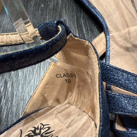 Elegant Navy Women's Sandals - Picture 6 of 11